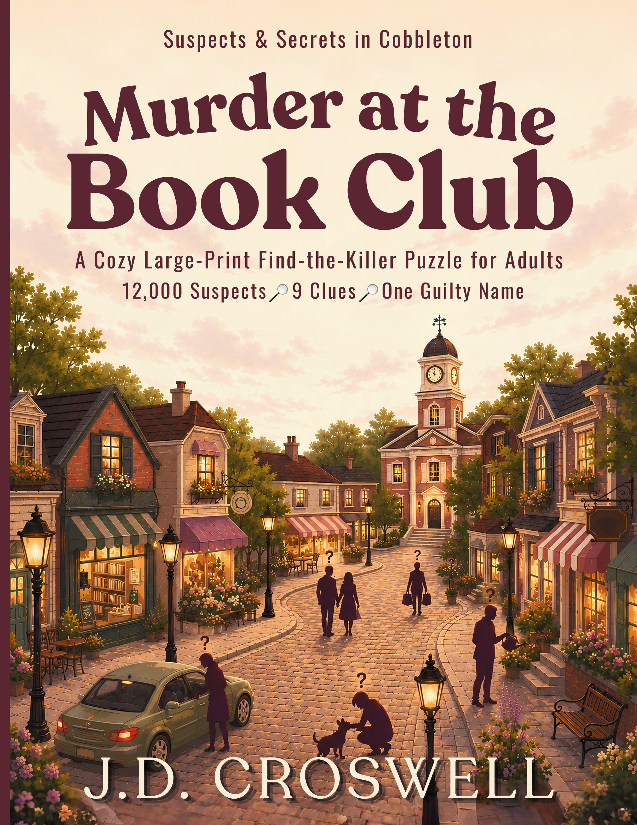 Murder at the Book Club: A Cozy Large-Print Find-the-Killer Puzzle for Adults